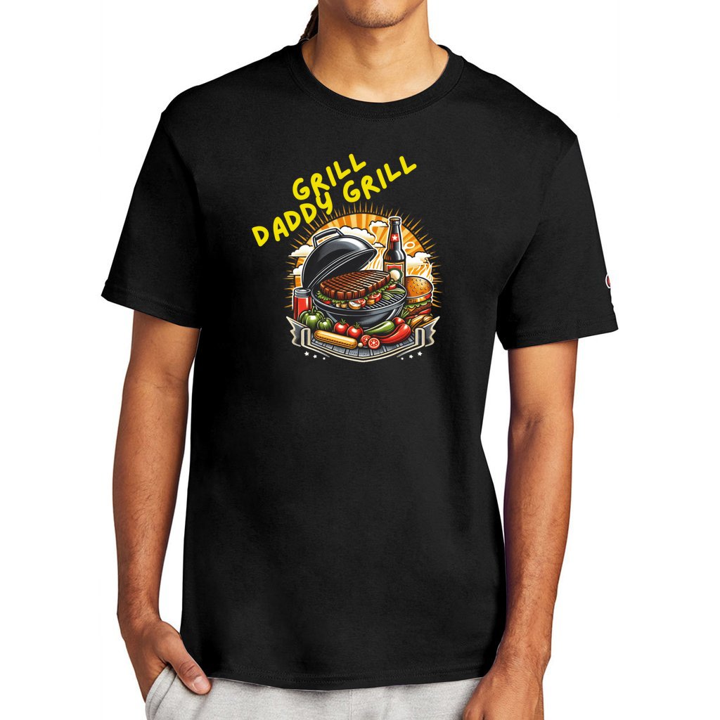 Black - Grill Daddy Grill Men's Champion T-shirt| Great Father's Day Gift - mens t-shirt at TFC&H Co.