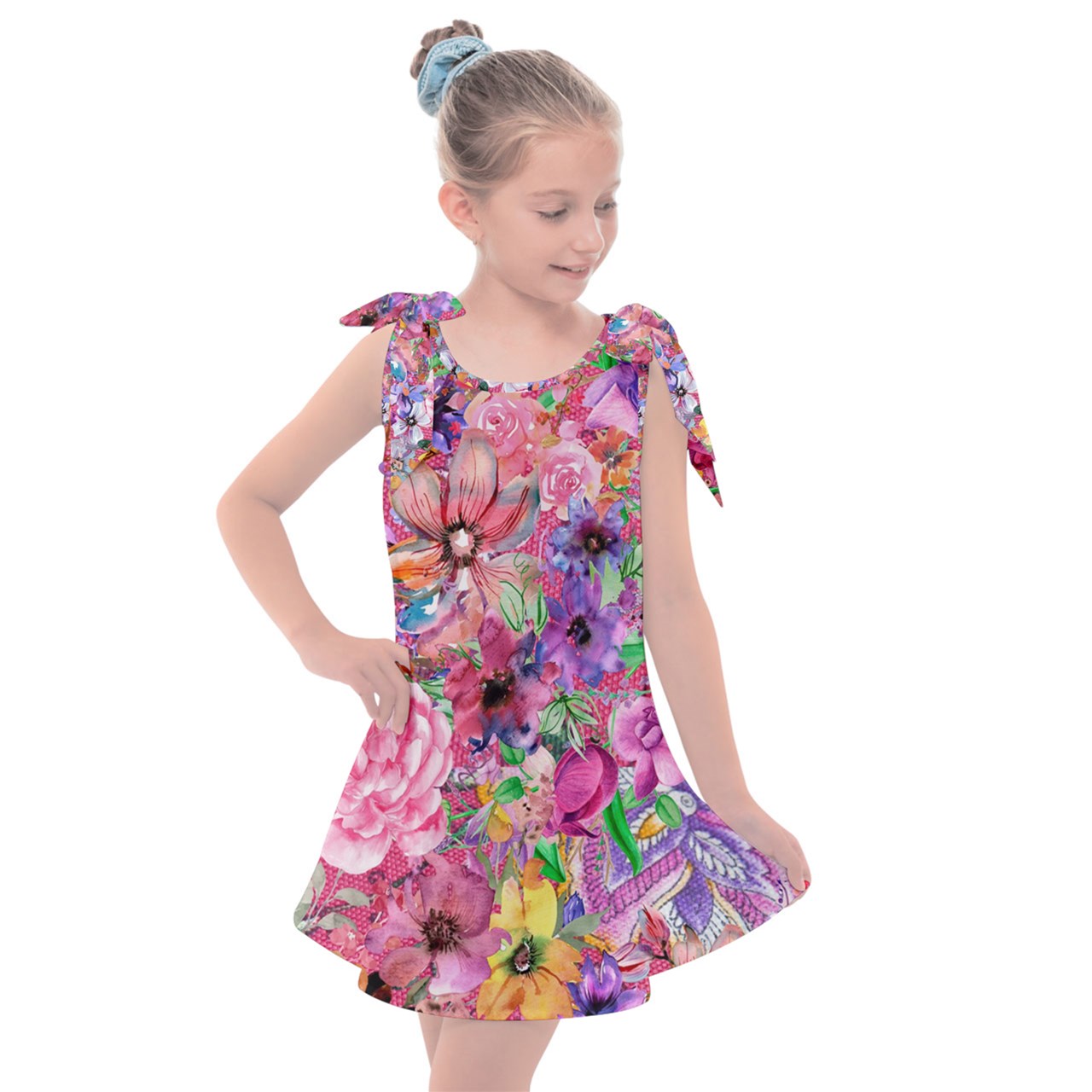 - Nothing but Floral Kids' Tie Up Tunic Dress - girls dress at TFC&H Co.