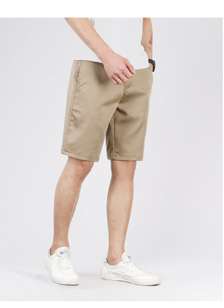 - Summer Khaki Five-point Suit Shorts for Men - mens khaki shorts at TFC&H Co.