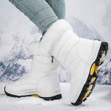 White - Lightweight Zipper Women's Snow Boots - womens boot at TFC&H Co.
