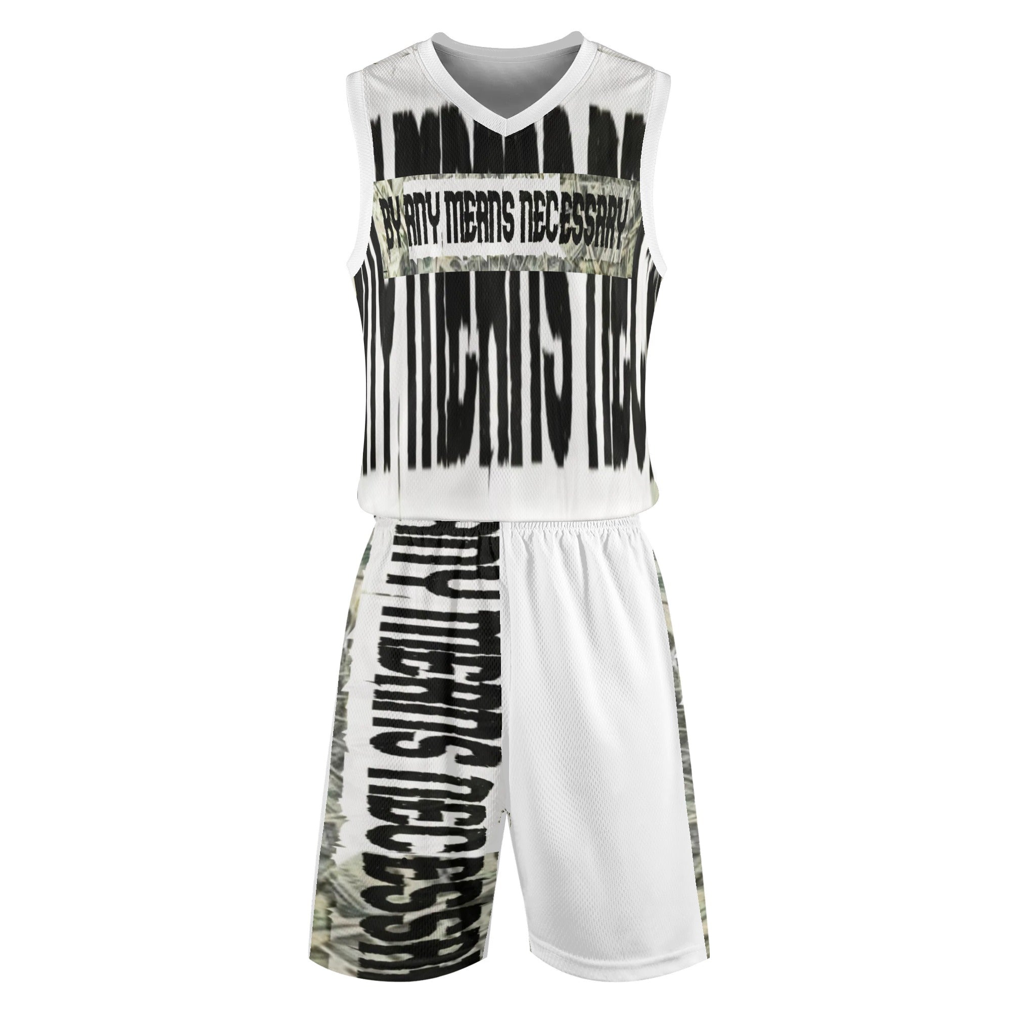 - B.A.M.N - By Any Means Necessary Basketball Jersey Matching Short Sets Outfit - mens short set at TFC&H Co.