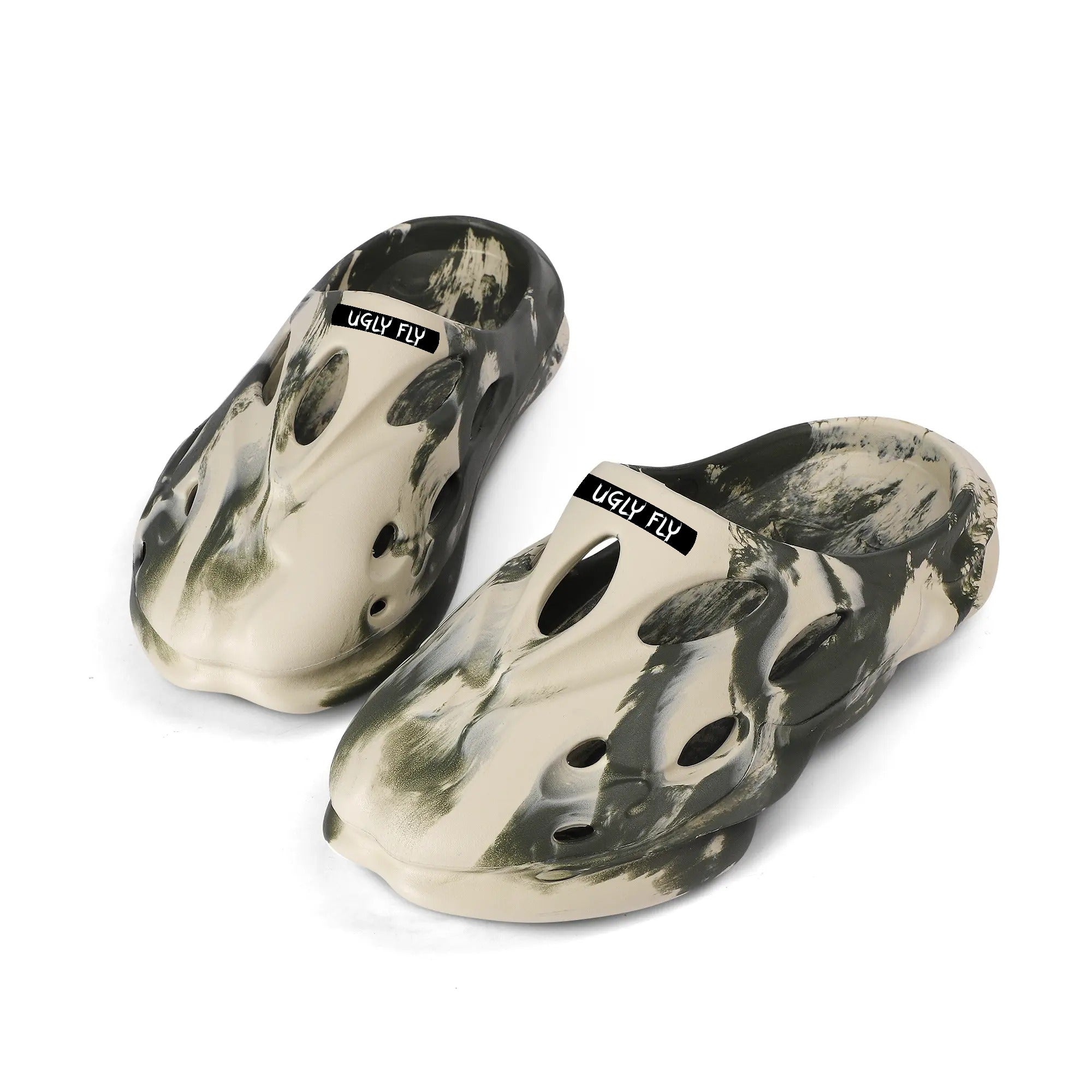 Green - Ugly Fly Leisure EVA Two-tone Hollow Out Mens Clogs Sandals - mens clogs at TFC&H Co.