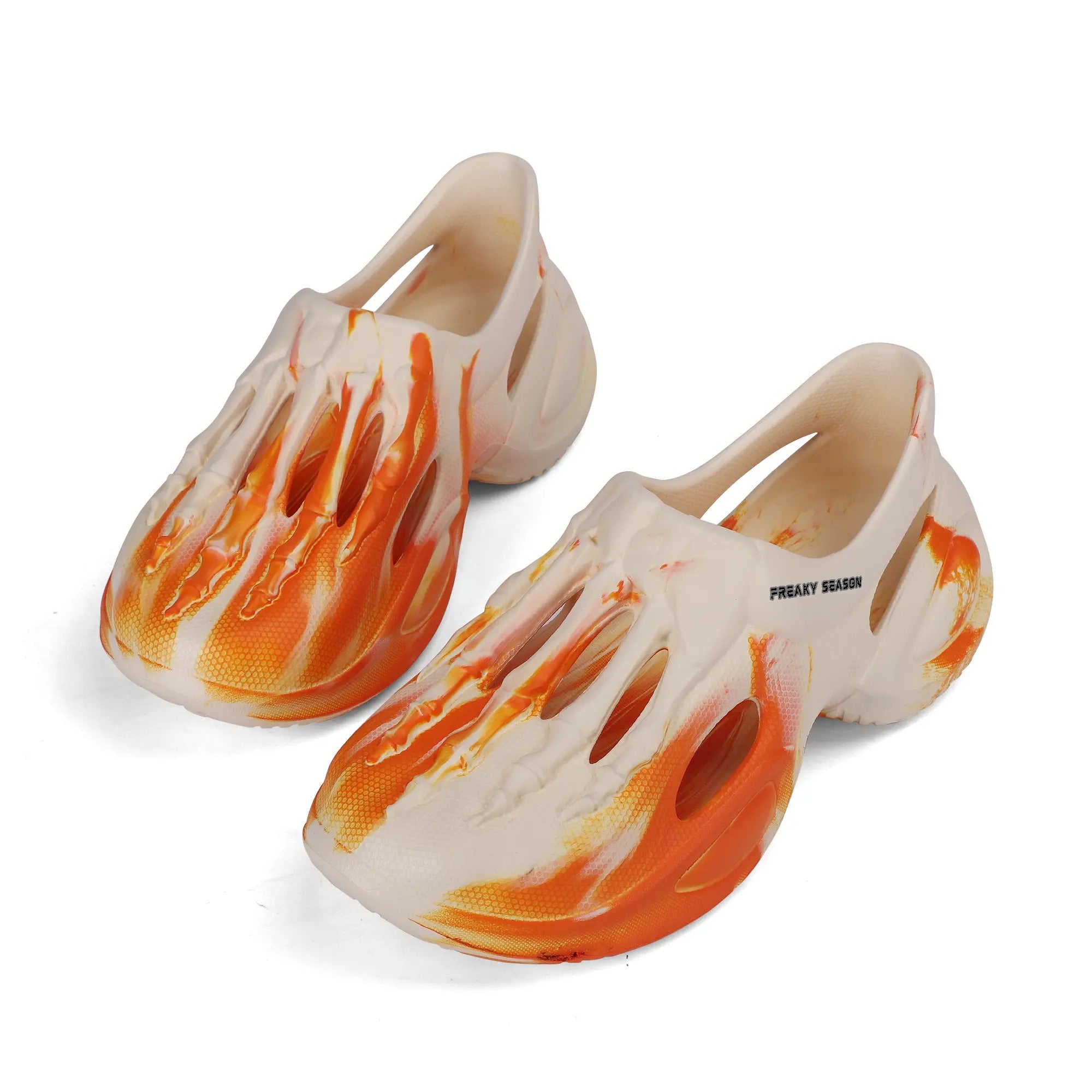 Orange - Freaky Season Mens EVA Mens Clog Slides Sandals - mens clogs at TFC&H Co.