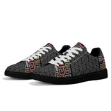Black - Squared Adult Lightweight Brand Low Top Leather Skateboard Shoes - unisex sneakers at TFC&H Co.