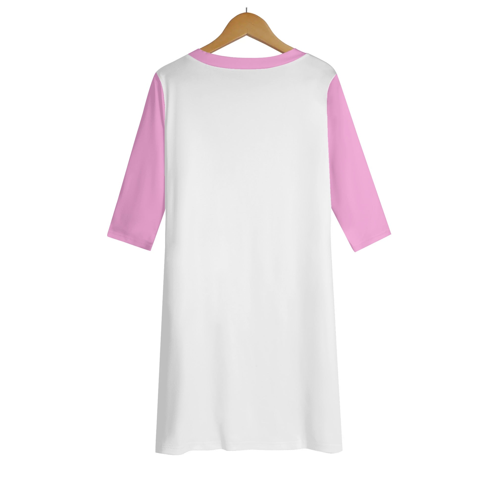- Pink Womens Lightweight Oversize Half-Sleeve T-shirt & Midi Skirt Two-Piece Outfit Set - womens skirt set at TFC&H Co.