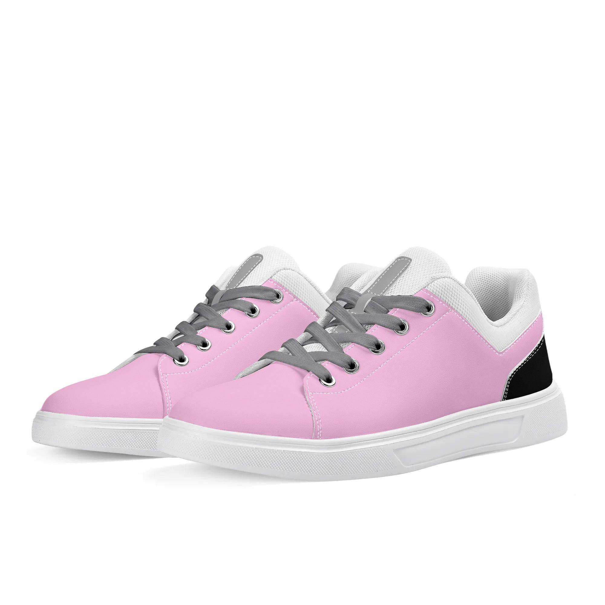 White - Pink Unisex Lightweight Brand Low Top PU Mesh Skateboard Shoes - unisex sneakers at TFC&H Co.