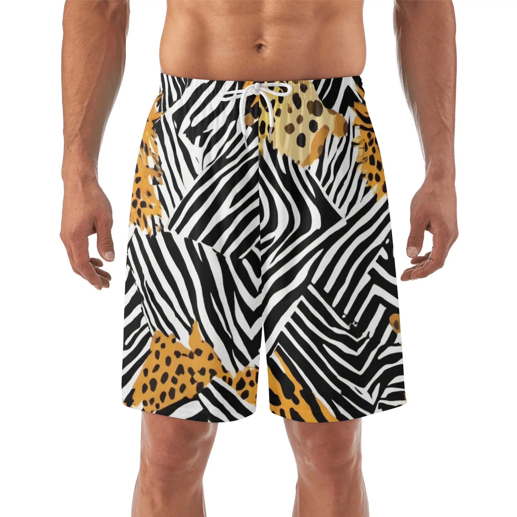 White - Animal Mens Lightweight Hawaiian Beach Shorts - men's shorts at TFC&H Co.