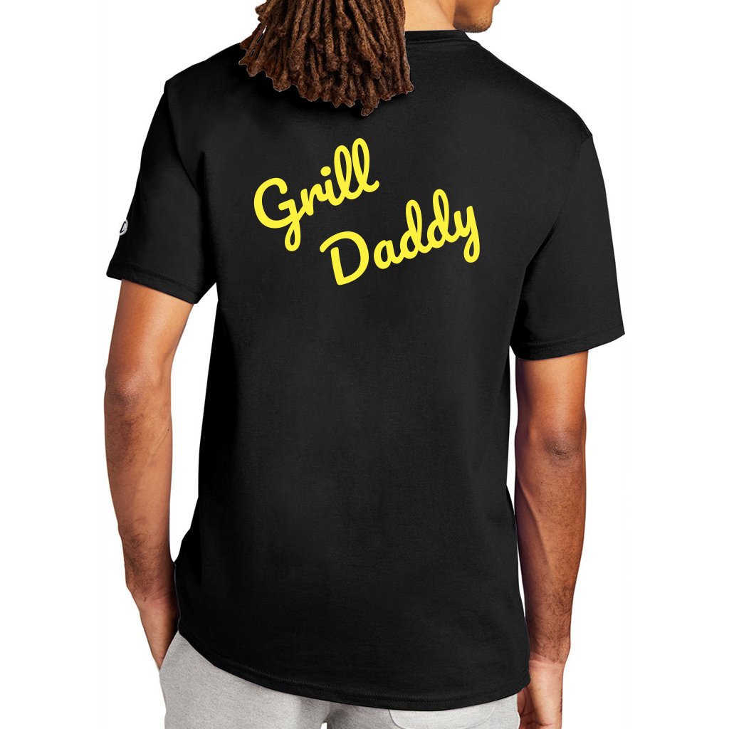 Black - Grill Daddy Back Print Champion Men's T-shirt - mens t-shirt at TFC&H Co.