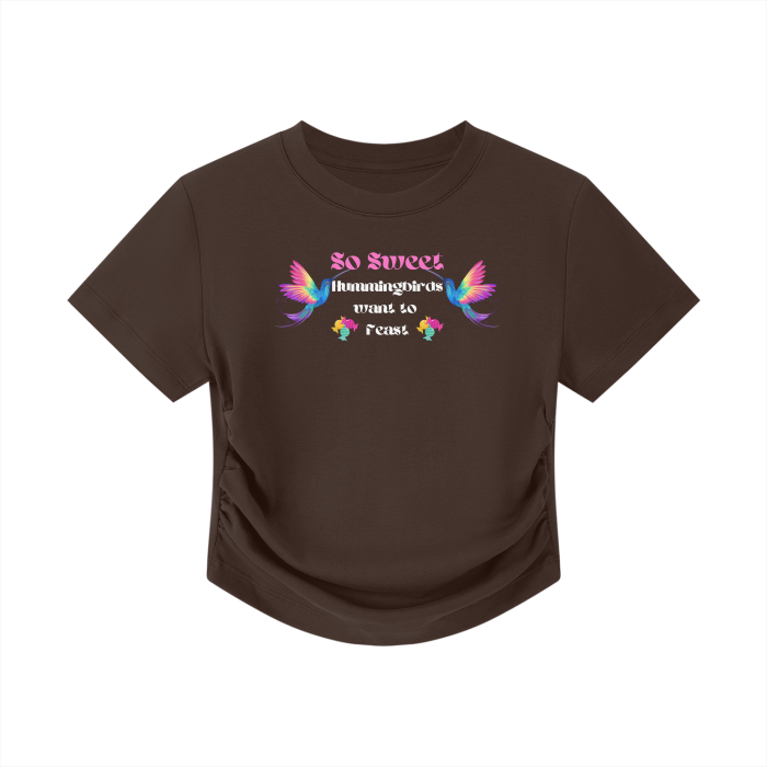 So Sweet Streetwear Fitted Ruched Waist Women's Top - women's crop top at TFC&H Co.