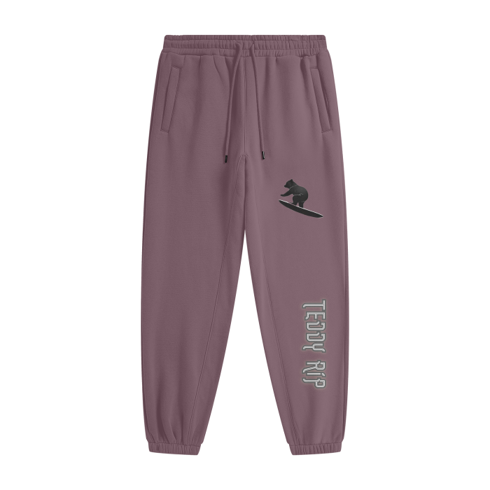 Haze Purple - Teddy Rip Streetwear Unisex Fleece Joggers - unisex joggers at TFC&H Co.