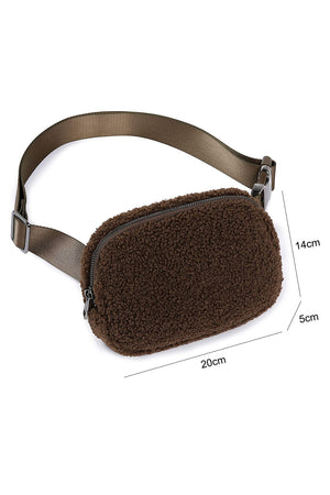 - Sherpa Adjustable Strap Crossbody Bag - handbag at TFC&H Co.