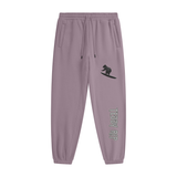 Ash Purple - Teddy Rip Streetwear Unisex Fleece Joggers - unisex joggers at TFC&H Co.