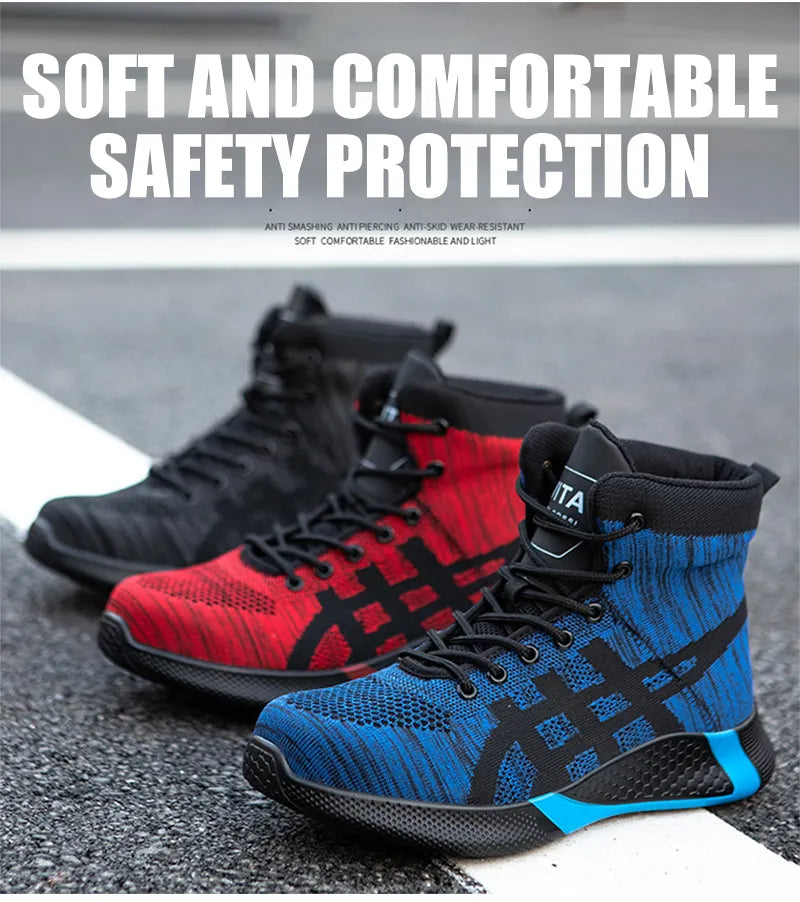 - Labor Protection Anti-smash Anti-puncture Lace-up Men's Steel Toe Safety Work Boot - 7 colors - Mens Boots at TFC&H Co.