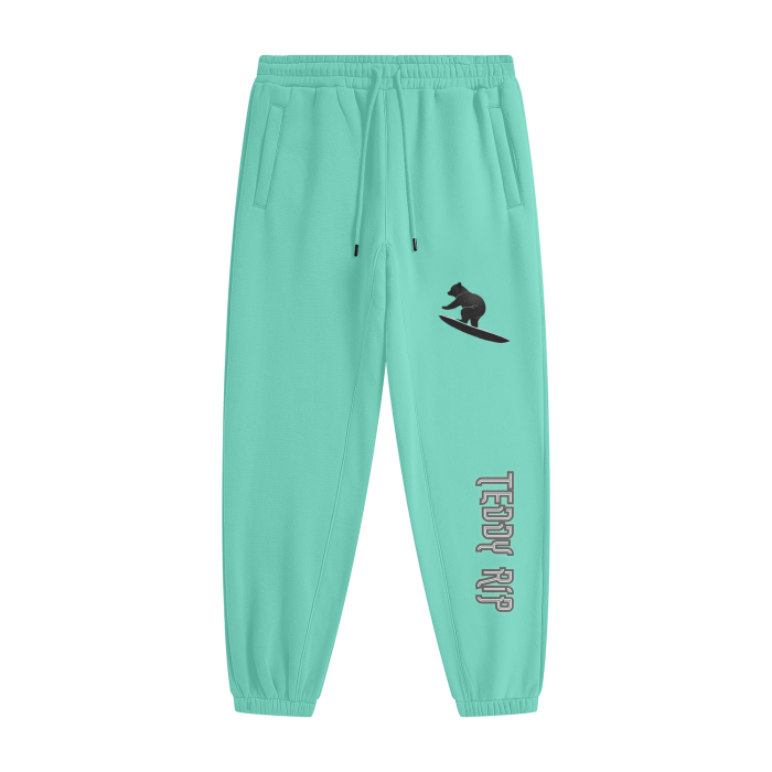 Turquoise - Teddy Rip Streetwear Unisex Fleece Joggers - unisex joggers at TFC&H Co.