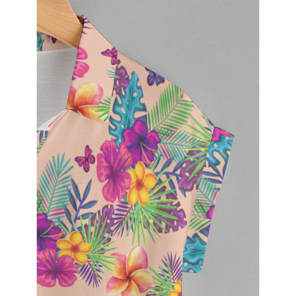 - Tropical Peach Floral Voluptuous (+) Print Women's T-shirt (Plus Size) - womens shirt at TFC&H Co.