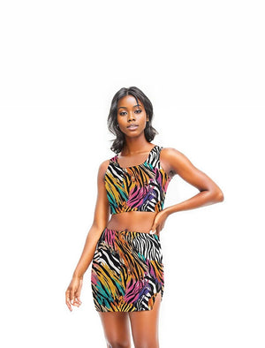 - Animal Wild Women's Camisole And Hip Skirt Outfit Set - womens skirt set at TFC&H Co.