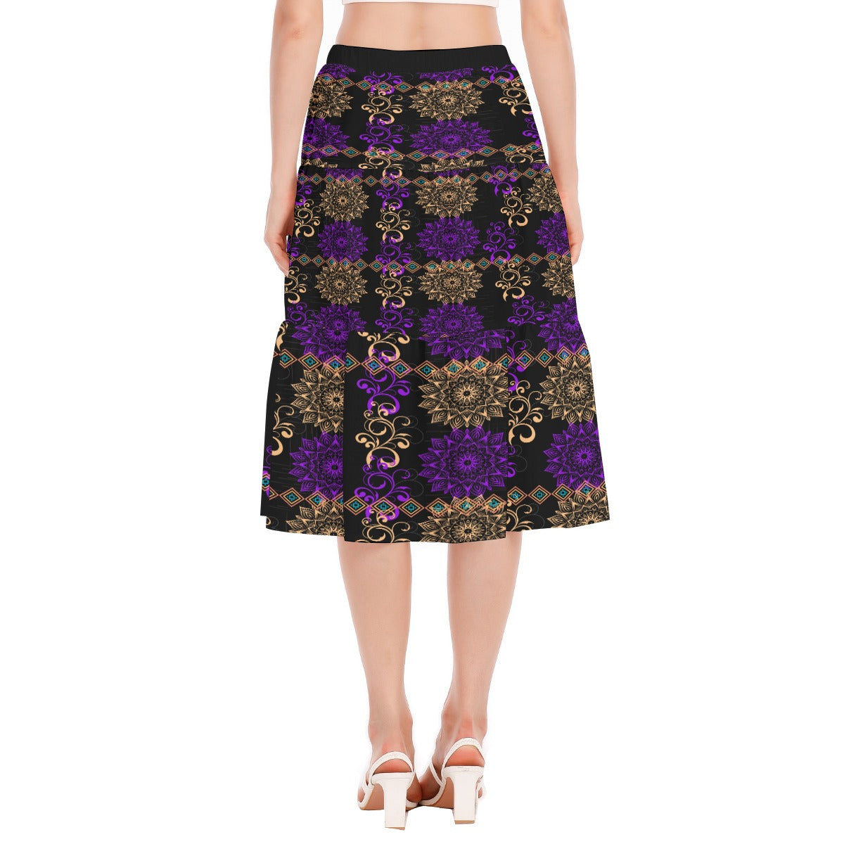 - Royal Hues Women's Stitched Pleated Chiffon Skirt - womens skirt at TFC&H Co.