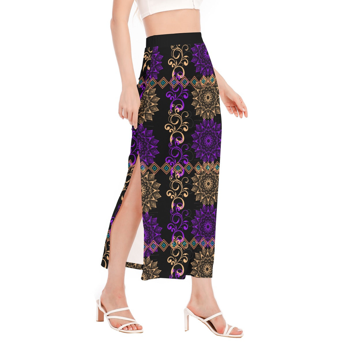 Royal Hues Women's Side Slit Skirt