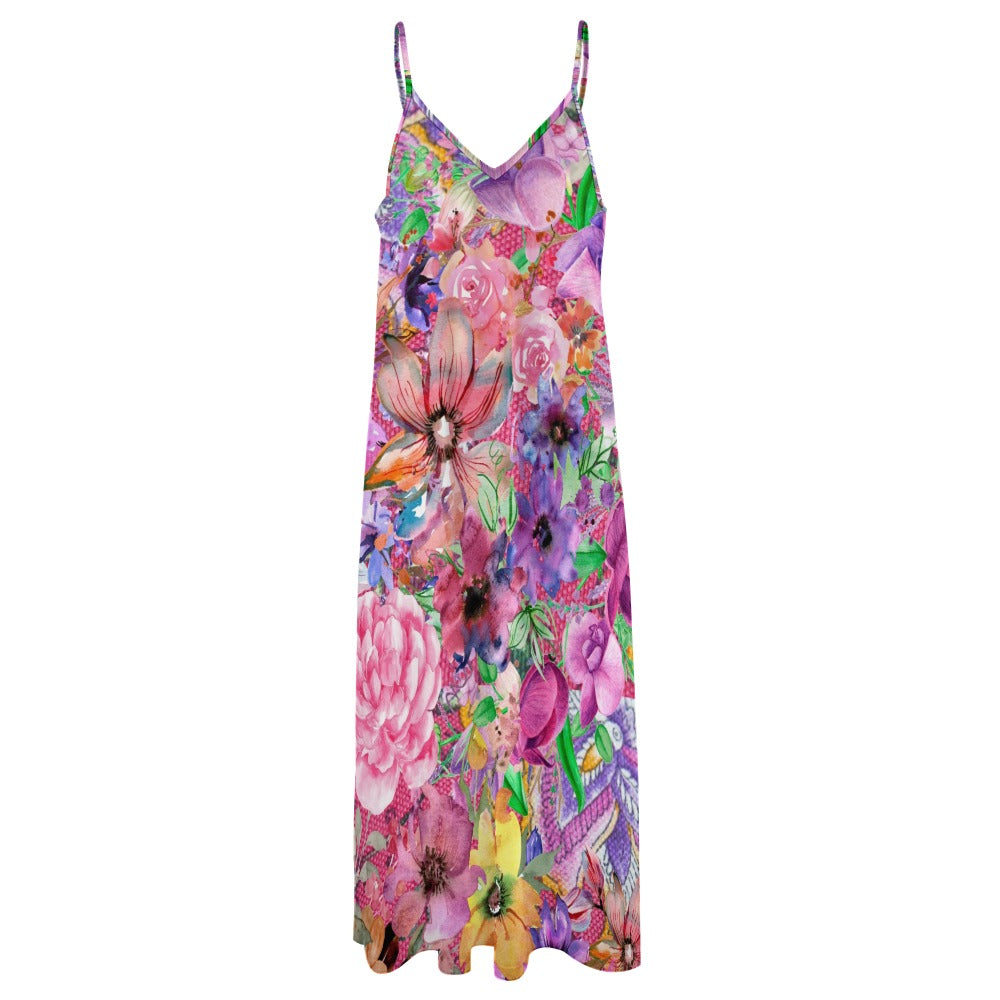 - Nothing but Floral Sling Ankle Women's Long Dress - womens dress at TFC&H Co.