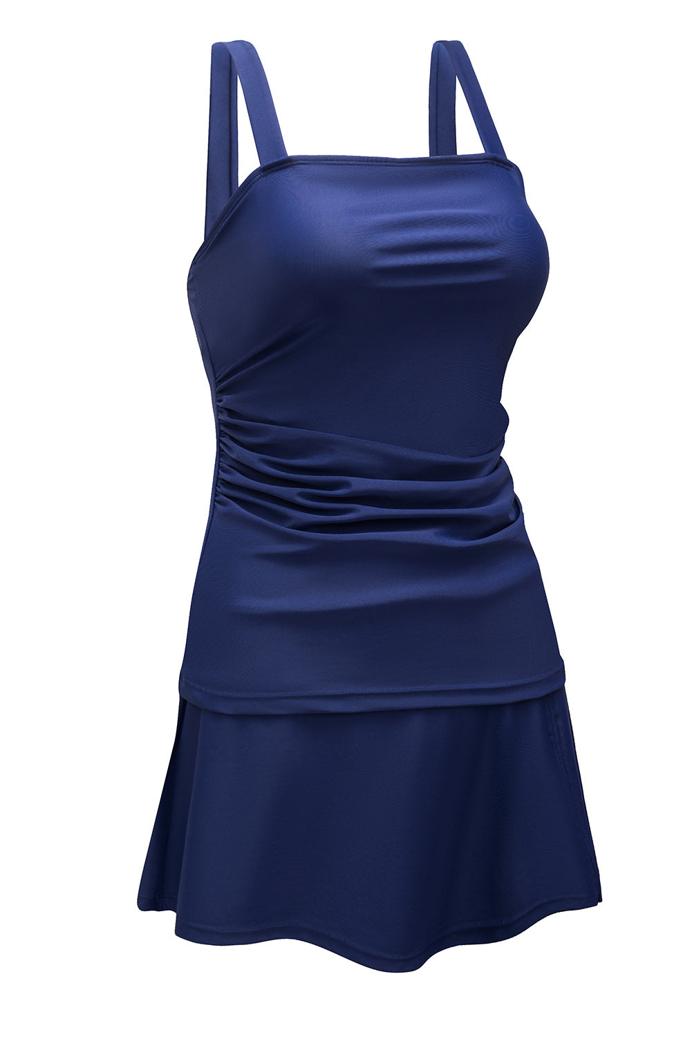 - Blue Solid Square Neck Tankini Swimsuit - womens tankini at TFC&H Co.