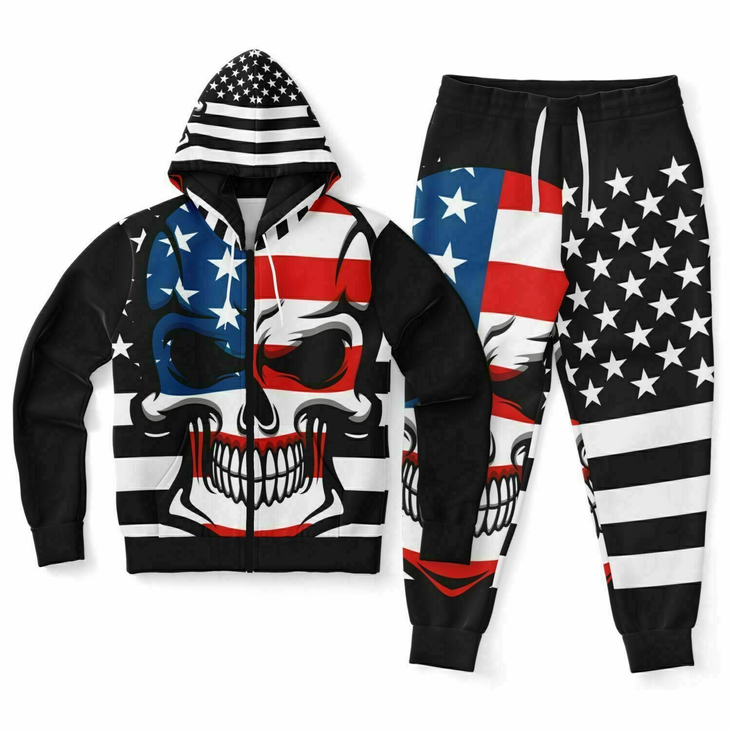 - Skull Flag Men's Premium Fashion Ziphoodie & Jogger - mens jogging set at TFC&H Co.