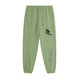 Matcha Green - Teddy Rip Streetwear Unisex Fleece Joggers - unisex joggers at TFC&H Co.