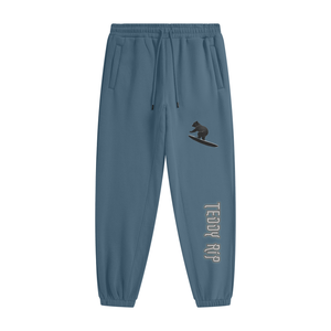 Haze Blue - Teddy Rip Streetwear Unisex Fleece Joggers - unisex joggers at TFC&H Co.