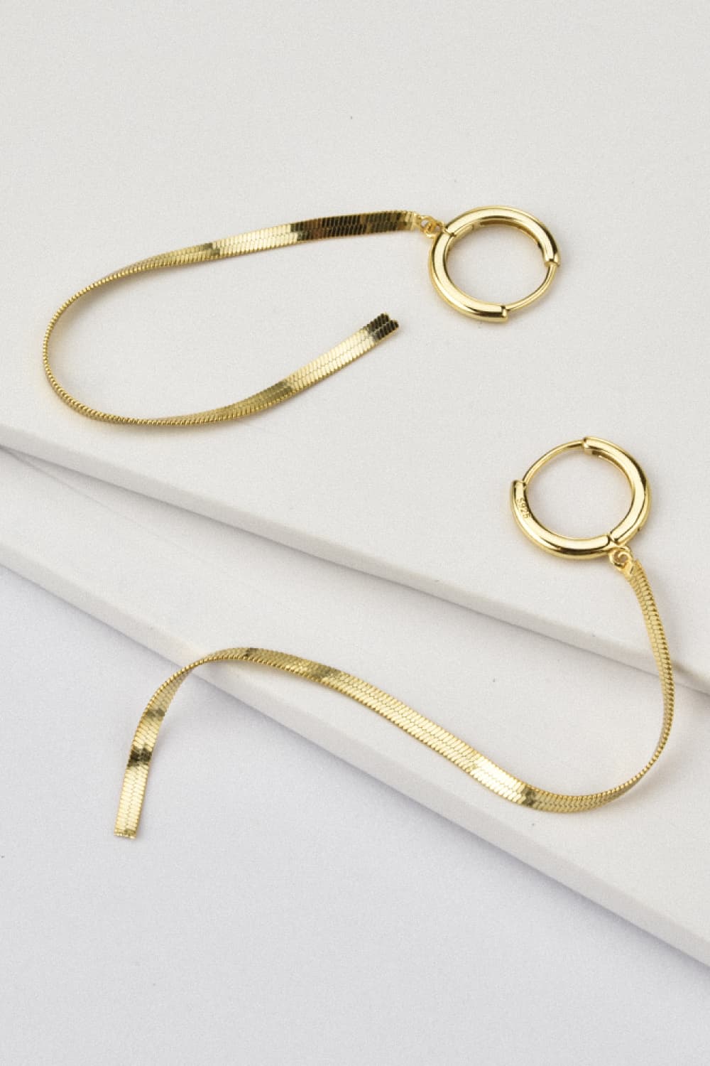 GOLD ONE SIZE - 925 Sterling Silver Snake Earrings - earrings at TFC&H Co.