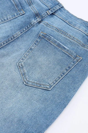- Blue Light Wash High Waisted Bell Bottom Jeans - womens jeans at TFC&H Co.