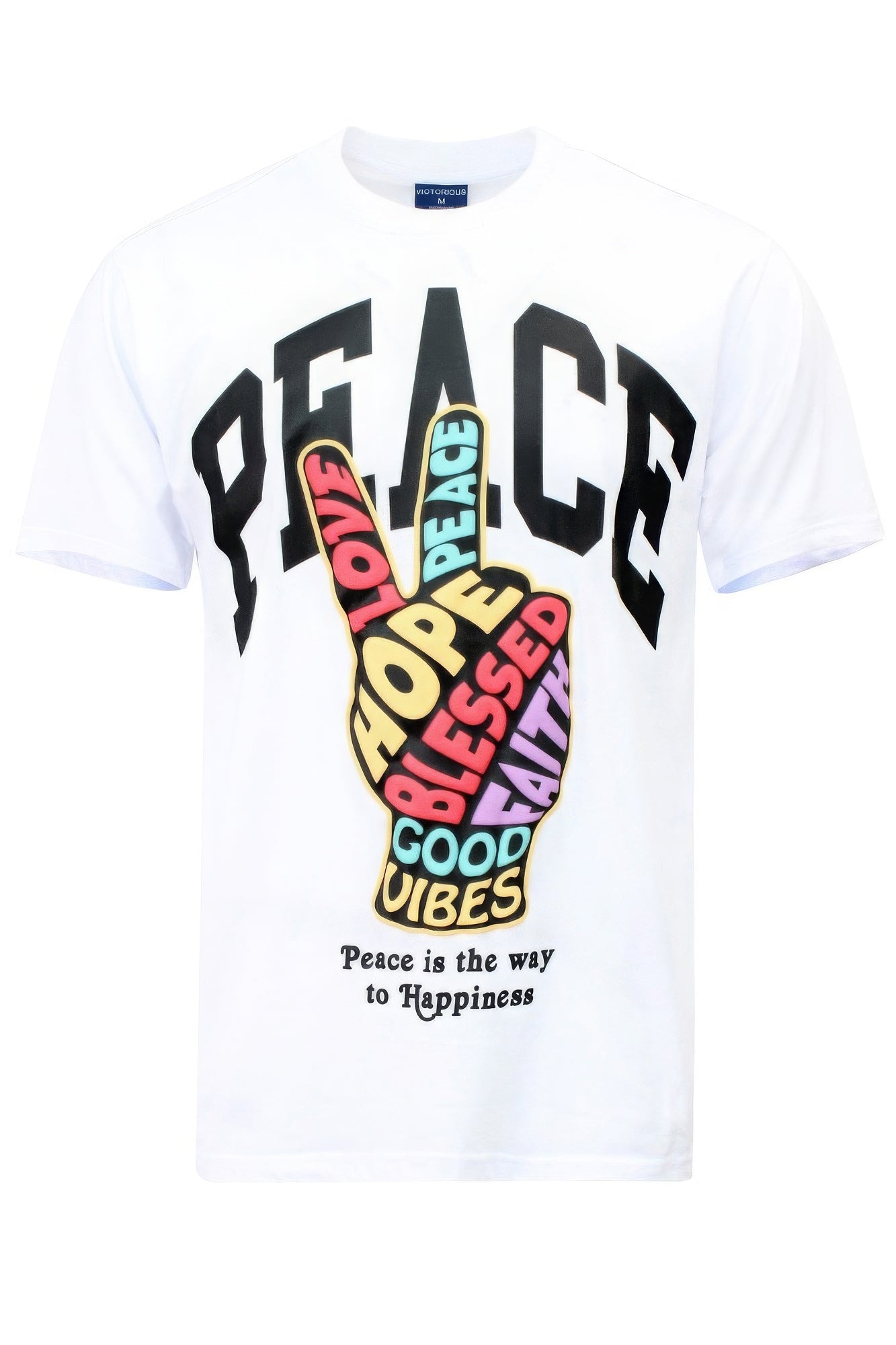 White - Peace Hand Sign T-shirts - Unisex T-Shirt at TFC&H Co.