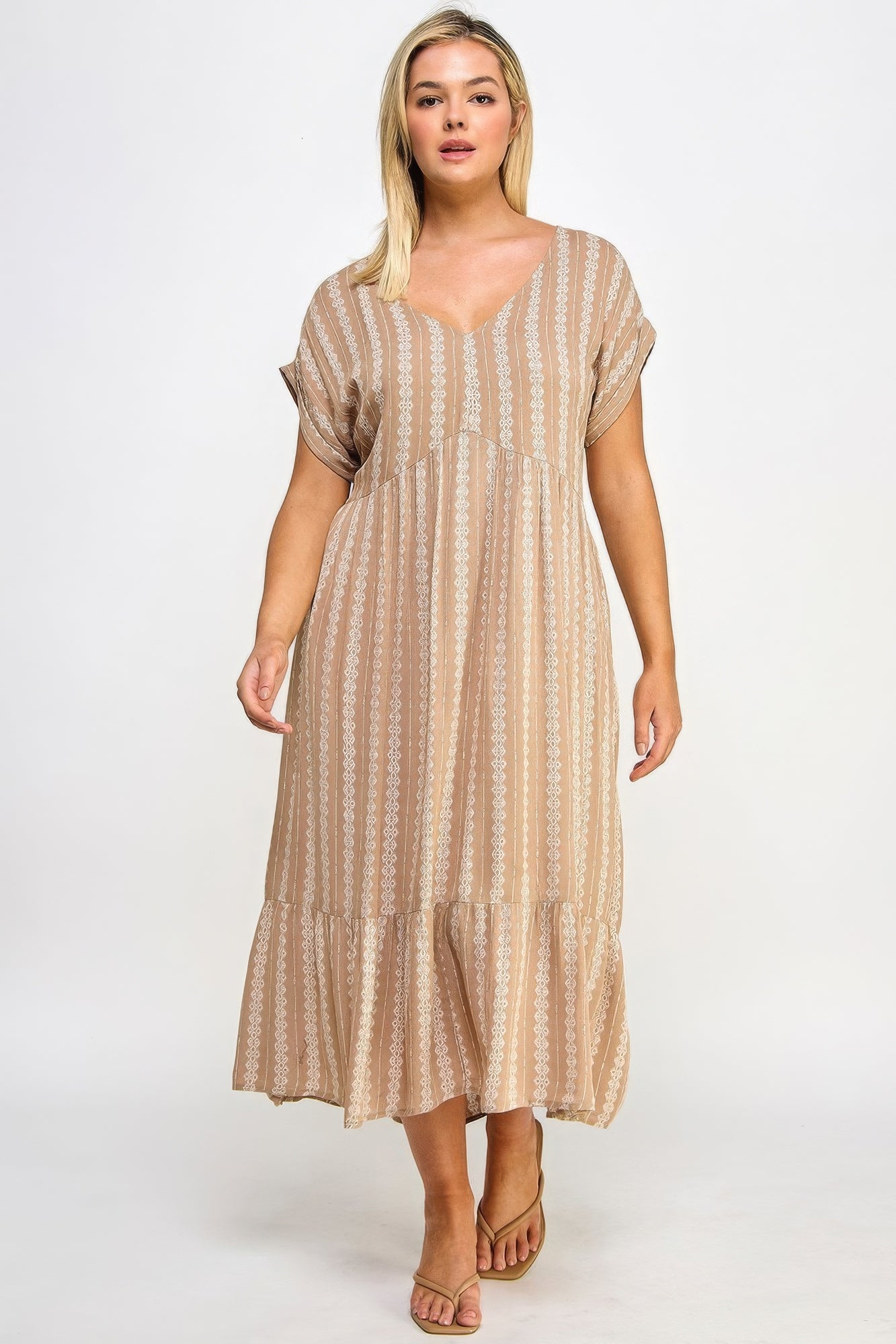 Voluptuous (+) Boho Maxi Dress W/ Slip for Plus Size Women – TFC&H Co.