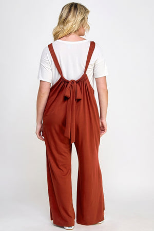 - Voluptuous (+) French Terry Wide Leg Women's Plus Size Overalls Jumpsuit - womens overalls at TFC&H Co.