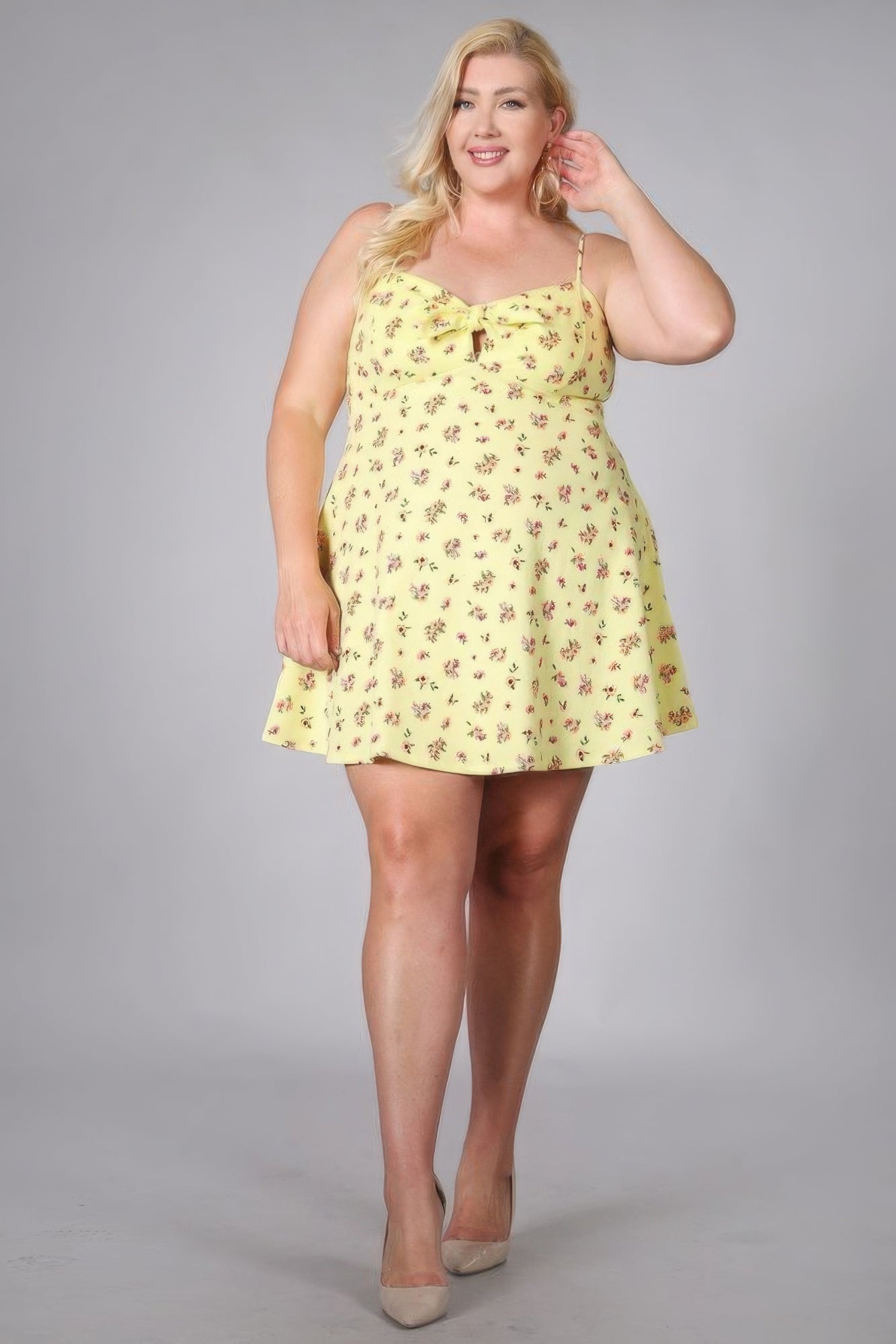 - Voluptuous (+) Fit And Flare Floral Dress for Plus Size Women - womens plus size dress at TFC&H Co.