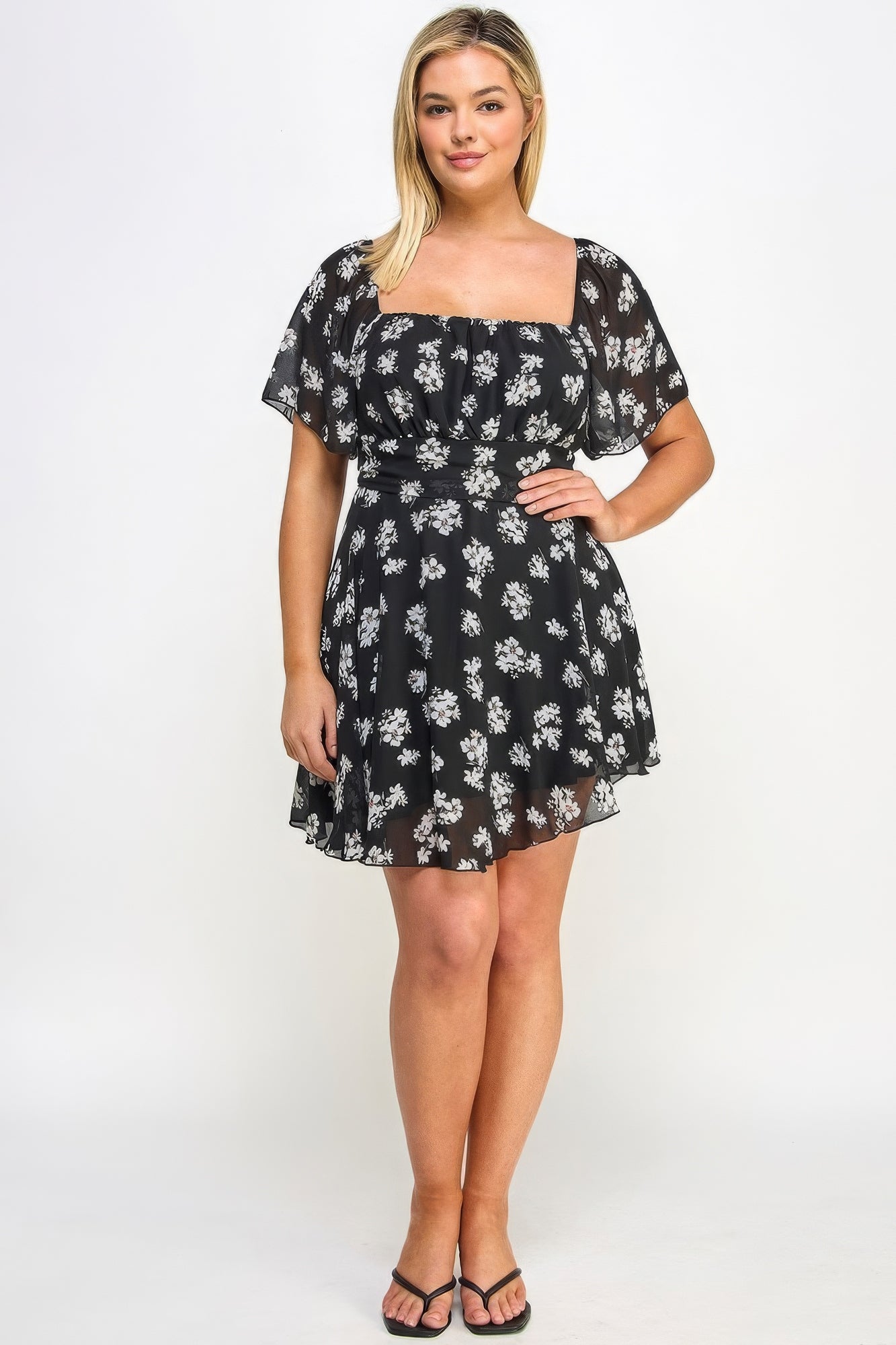 - Voluptuous (+) Chiffon Women's Plus Size Floral Dress - womens plus size dress at TFC&H Co.