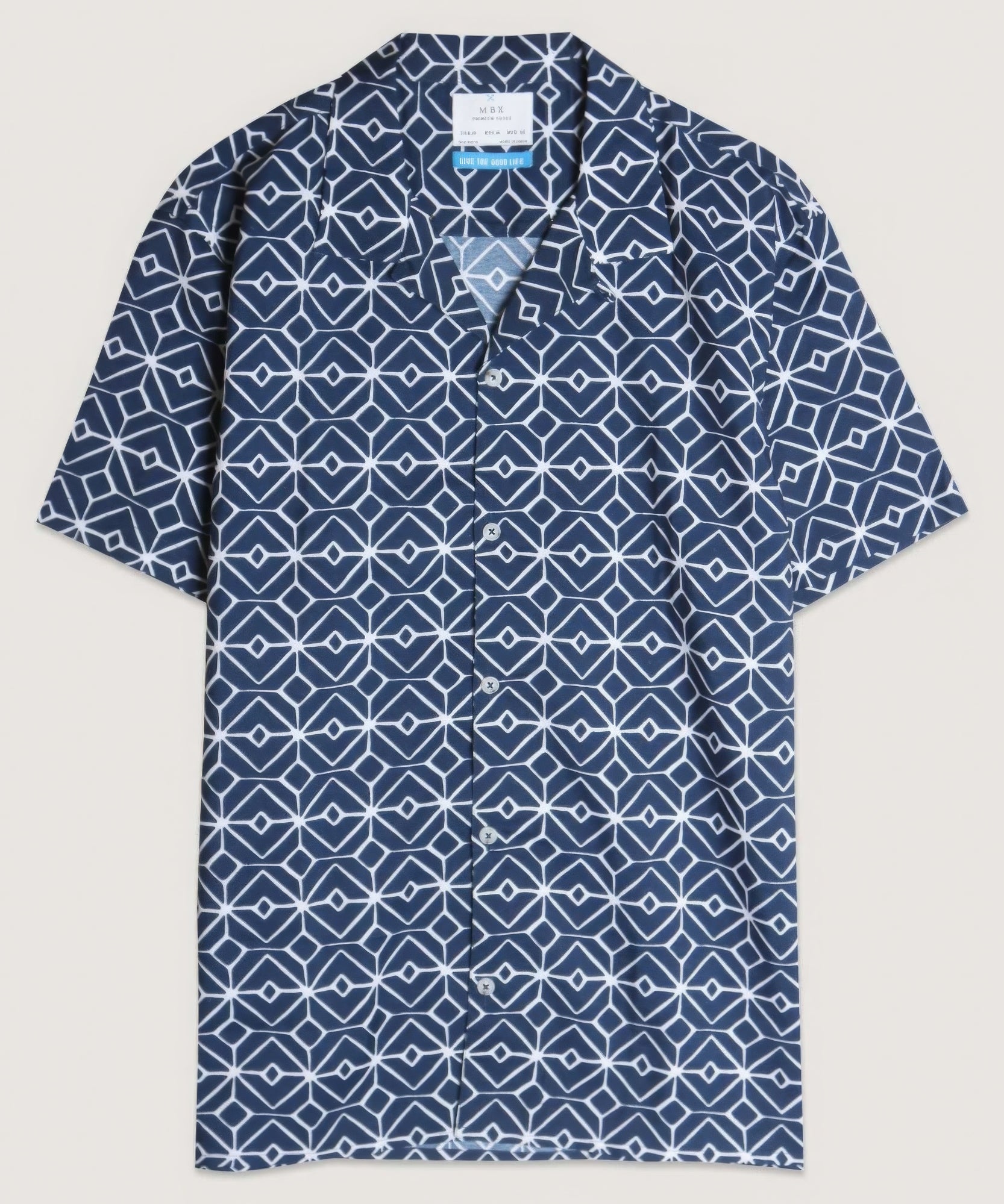 - Geo Print Camp Men's Button Up Shirt - mens button up shirt at TFC&H Co.