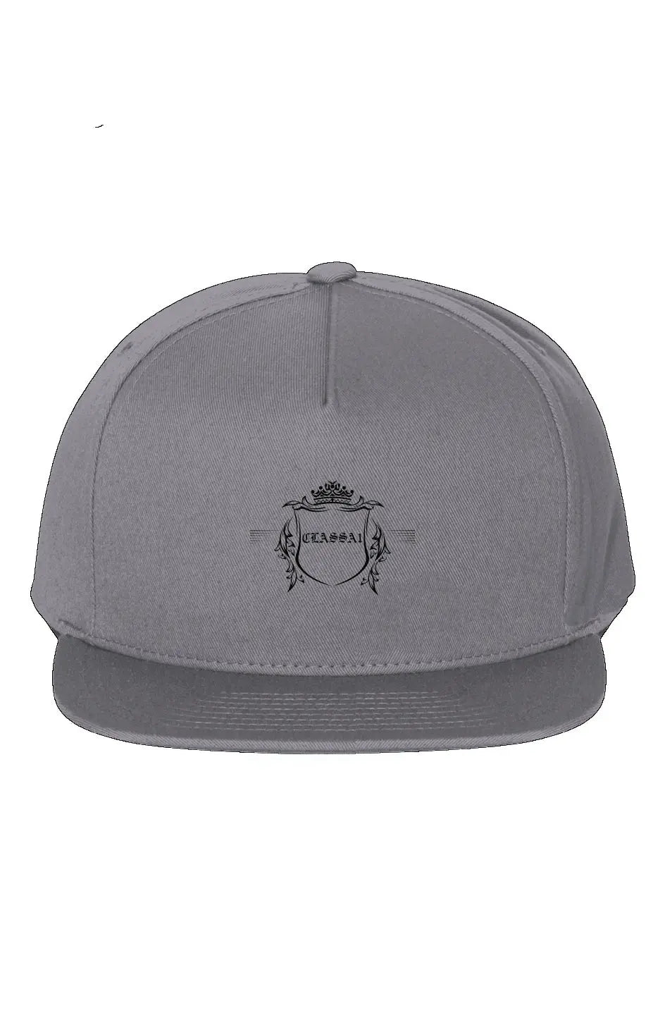 One Size Grey - ClassA1 Emblem 5-Panel Cotton Twill Snapback Cap - hats at TFC&H Co.