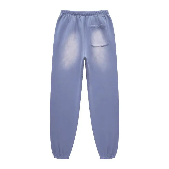 - ClassA1 (Denim Blue)Streetwear Unisex Monkey Washed Dyed Fleece Joggers - Unisex Joggers at TFC&H Co.