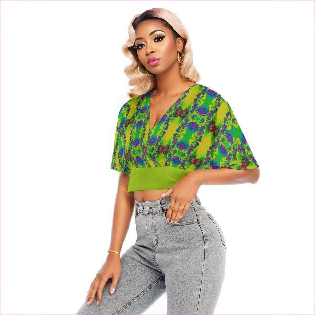 Snake Women's Bat Sleeve Crop Top - women's top at TFC&H Co.
