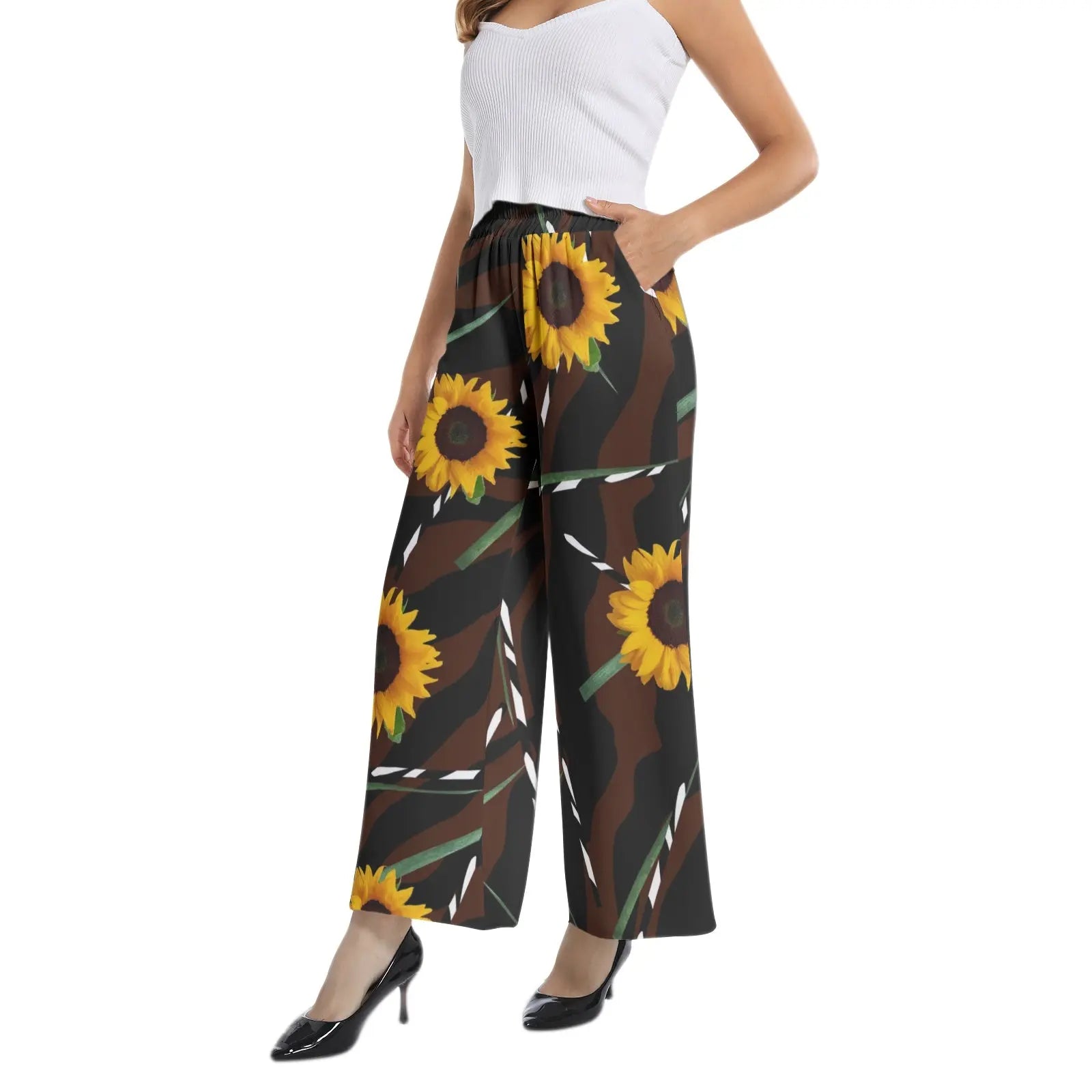 - Sunflower Wild Elastic Waist Wide Leg Pant - womens pants at TFC&H Co.