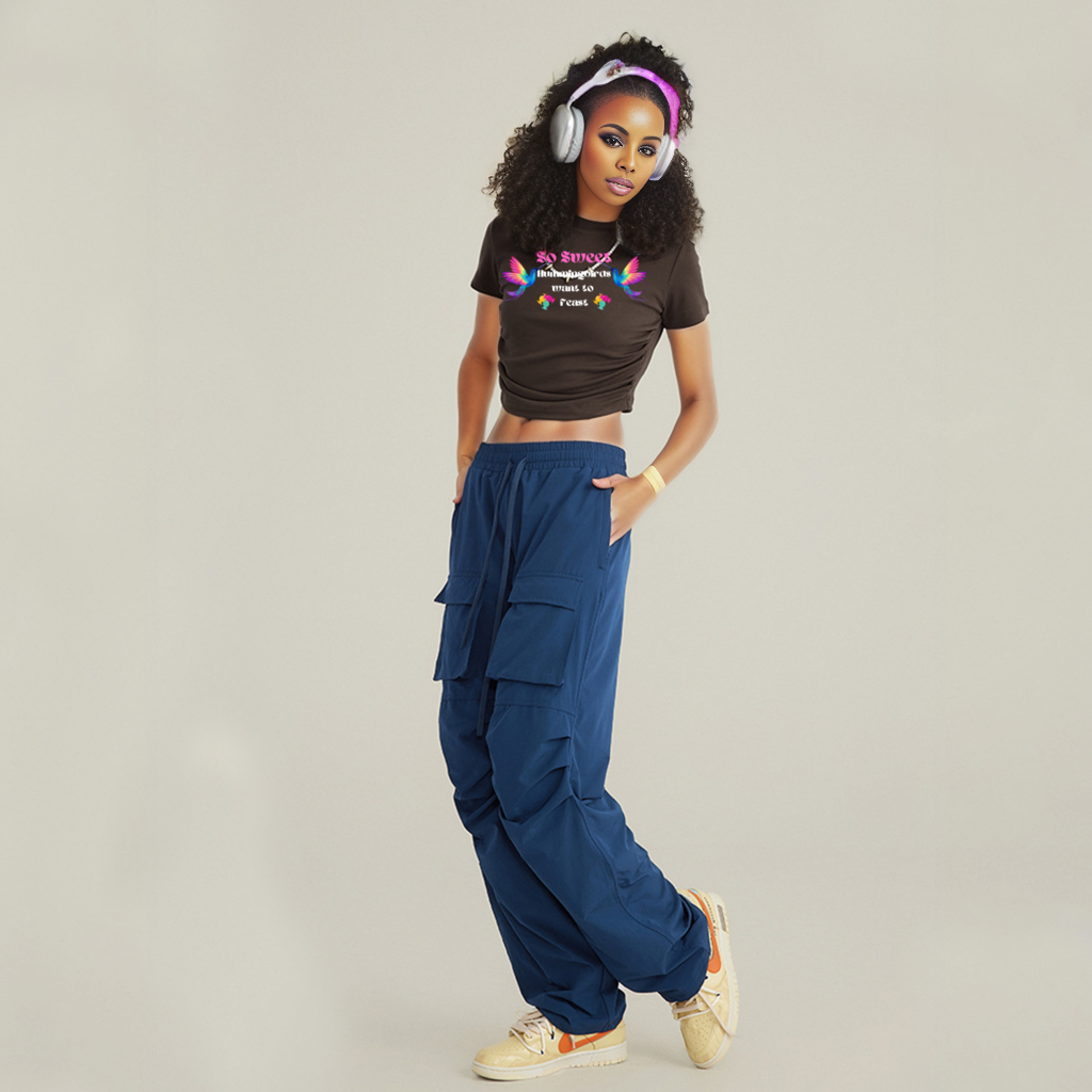 So Sweet Streetwear Fitted Ruched Waist Women's Top - women's crop top at TFC&H Co.