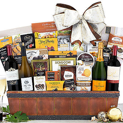 - Magnificent Celebration: Wine & Champagne Basket - Gift basket at TFC&H Co.