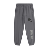 Medium Gray - Teddy Rip Streetwear Unisex Fleece Joggers - unisex joggers at TFC&H Co.