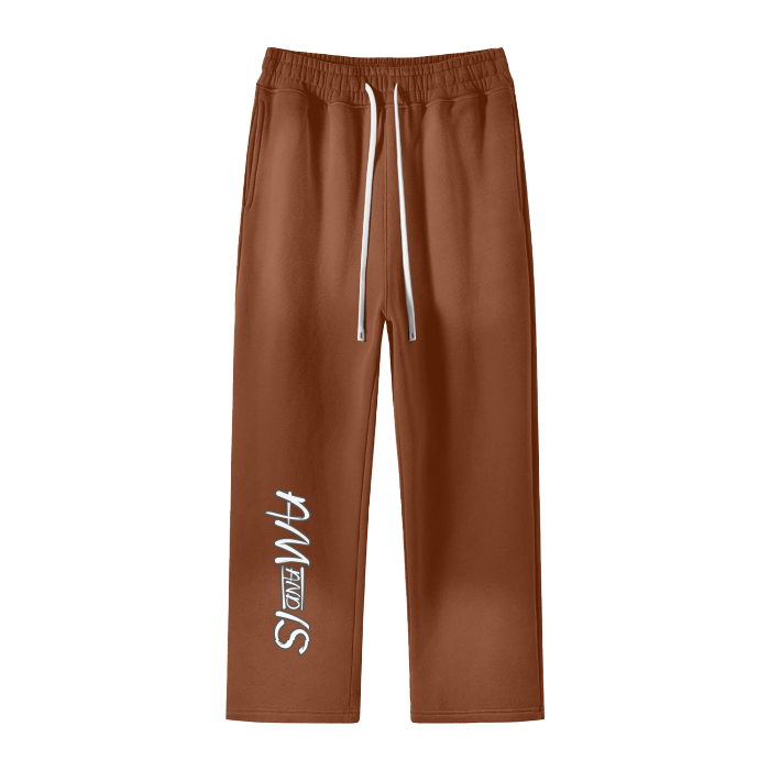 Brown - AM&IS Streetwear Unisex Gradient Washed Effect Pants - Unisex Joggers at TFC&H Co.