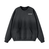 Black - AM&IS Streetwear Unisex Gradient Washed Effect Pullover - unisex sweatshirts at TFC&H Co.