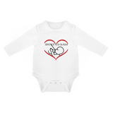 White - Breastfed Baby Long Sleeve Onesie - 5 colors - infant onesie at TFC&H Co.