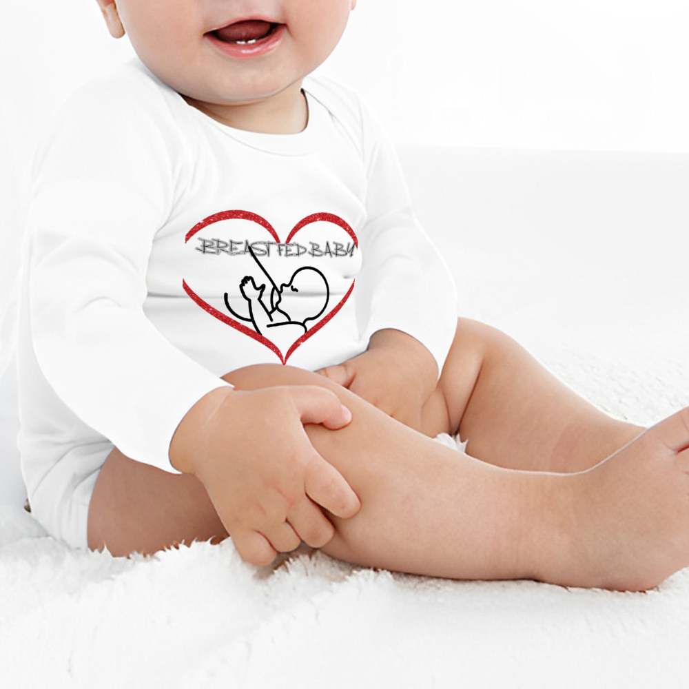 - Breastfed Baby Long Sleeve Onesie - 5 colors - infant onesie at TFC&H Co.