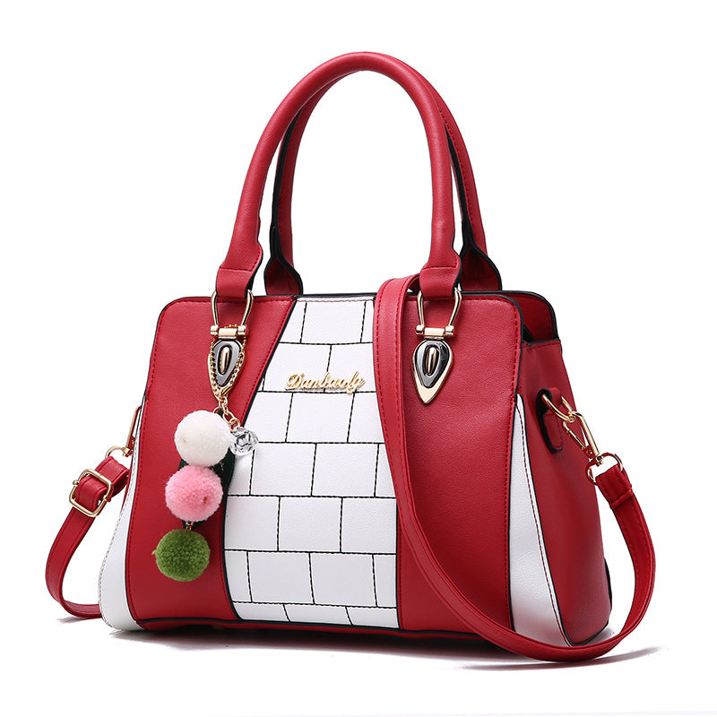 Wine red - Brick Facade Shoulder Bag For Women - 6 colors - handbag at TFC&H Co.