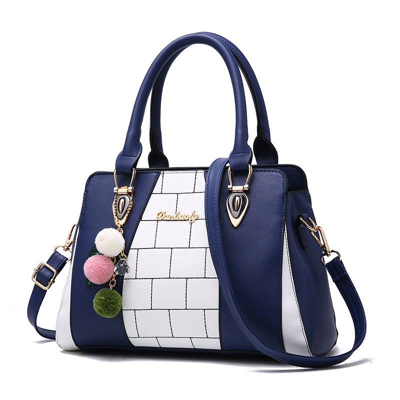 Blue - Brick Facade Shoulder Bag For Women - 6 colors - handbag at TFC&H Co.