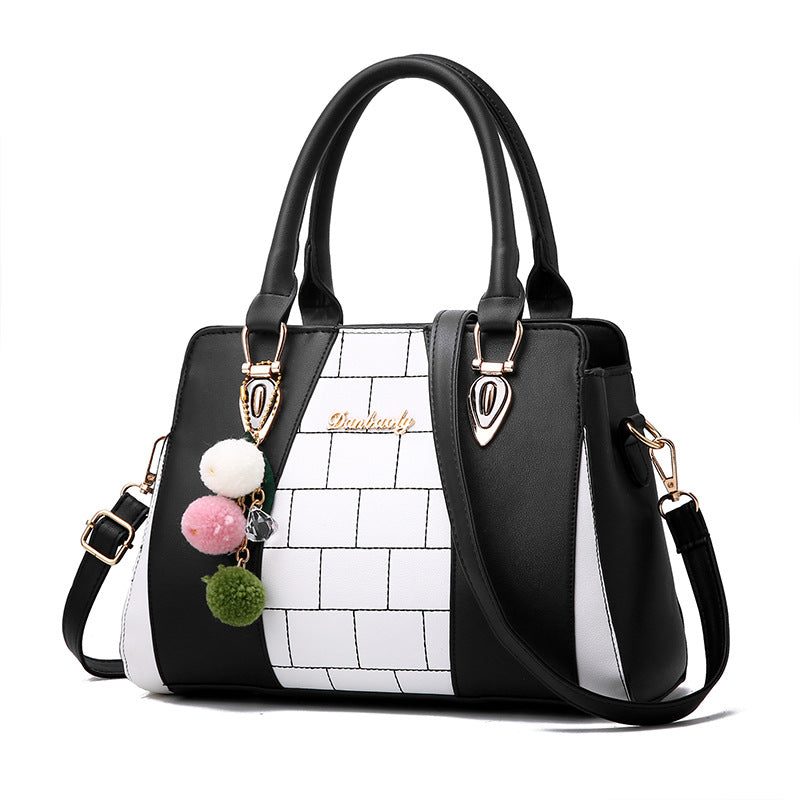 Black - Brick Facade Shoulder Bag For Women - 6 colors - handbag at TFC&H Co.