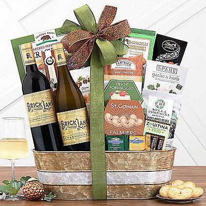 - Brick Lane California Duet: Wine Gift Basket - Gift basket at TFC&H Co.
